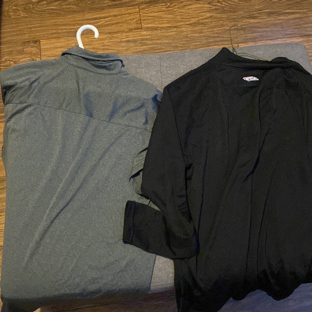 Team Alberta Hockey Lot Men’s Large/XL polo/golf shirt and 1/4 ZipTop X2 NHL WHL - Picture 9 of 15